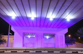 بلدية مدينة أبوظبي تنجز أعمال الإنارة التجميلية أسفل عدد من جسور السيارات على طريق أبوظبي- دبي