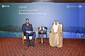 صقر غباش يبحث تعزيز التعاون مع رؤساء برلمانات البرازيل وكولومبيا وتونغا على هامش COP28