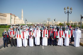 الشيخ صقر بن محمد بن خالد القاسمي يشهد احتفالات الجامعة القاسمية بعام الخمسين لقيام دولة الإمارات  