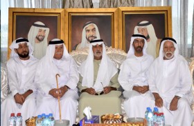 نهيان بن مبارك يعزي في وفاة شبيب الظاهري