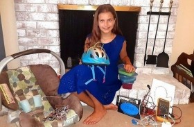 طفلة تربح الآلاف بابتكار مقعد ينقذ من الموت في السيارات