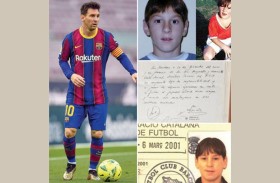 أول وعد تعاقدي لميسي مع برشلونة في مزاد 