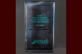 طرق دبي تحصد جائزة ريمس الأمريكية العالمية لإدارة المخاطر المؤسسية