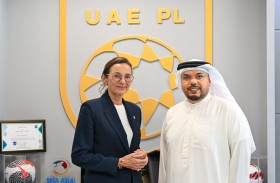 الجنيبي يبحث سبل التعاون مع الرئيس التنفيذي لرابطة كرة القدم المحترفة ونائب رئيس الاتحاد الهولندي  