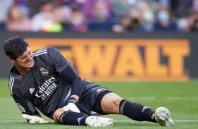 صدمة في ريال مدريد.. إصابة كورتوا بالرباط الصليبي