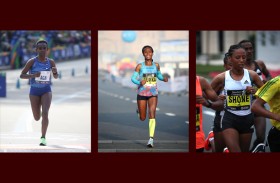 نجوم إثيوبيا آغا وشون وبوركا يشاركون في ماراثون دبي للسيدات