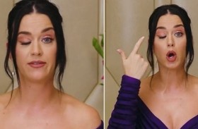 كايتي بيري تكشف حقيقة عينها المغلقة