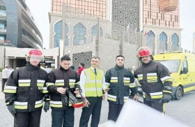 شرطة أبوظبي والدفاع المدني ينفذان تمرين قياس الجاهزية في فندق باب القصر