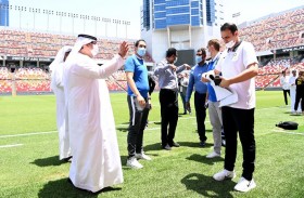 الرابطة تقوم بزيارة ميدانية لاستاد محمد بن زايد وتعقد اجتماعاً تنسيقياً