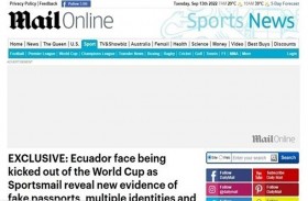 دايلي ميل: استبعاد الإكوادور من كأس العالم