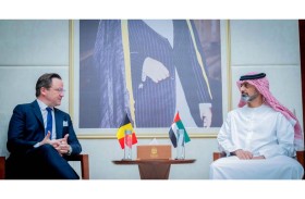 ولي عهد عجمان يستقبل السفير البلجيكي