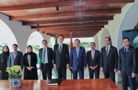 صقر غباش يبحث مع رئيس مجلس الشيوخ البرازيلي سبل تعزيز وتفعيل العلاقات البرلمانية