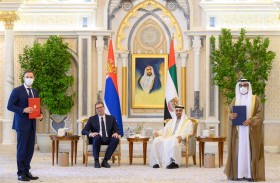 رئيس الدولة والرئيس الصربي يشهدان إعلان شراكة استراتيجية شاملة بين البلدين وتبادل عدد من الاتفاقيات 