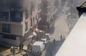 يقفزان من الطابق الثالث هرباً من النيران 