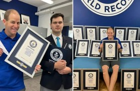 يسجّل 15 رقماً قياسياً في غينيس خلال يوم