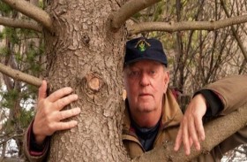 معانقة شجرة للتغلب على مشاعر العزلة 