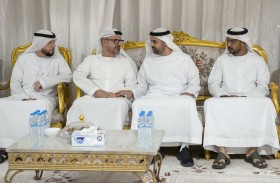 ذياب بن محمد بن زايد يعزي بوفاة عبدالرحمن العوضي