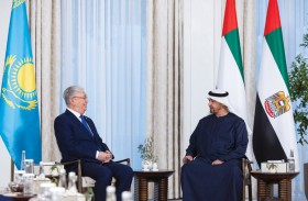 رئيس الدولة ورئيس كازاخستان يبحثان علاقات البلدين والقضايا المشتركة