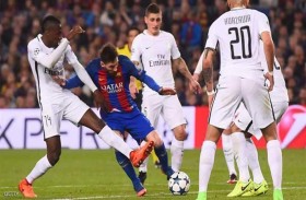 قمة نارية بين برشلونة وسان جيرمان بدوري الأبطال