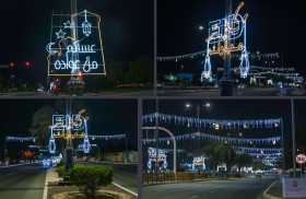 بلدية منطقة الظفرة تضيء مدنها احتفاءً بعيد الفطر المبارك