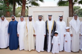 أحمد وصقر بن سعود يحضران أفراح الغرير في دبي
