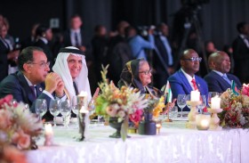 حاكم رأس الخيمة يحضر حفل استقبال قمة مجموعة بريكس