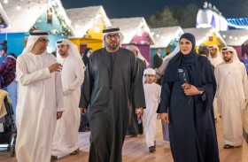 محمد بن حمدان بن زايد يشهد افتتاح فعالية الألعاب الشتوية «ونترلاند العين» في استاد هزاع بن زايد