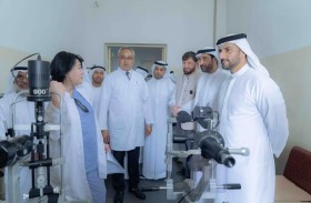 سلطان بن أحمد القاسمي يدشن حملة القلوب الصغيرة والعيون في المستشفى الوطني بقيرغيزستان