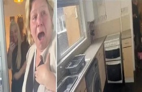 تُفاجأ بتجديد مطبخها كهدية من أبنائها