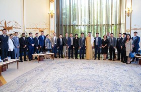 سعود بن صقر يستقبل وفداً من مدينة شنجن الصينية