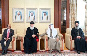 نهيان بن مبارك يستقبل الرئيس الأعلى للكنيسة السريانية الأرثوذكسية في العالم