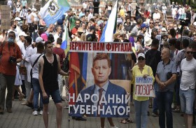 تظاهرة جديدة لسكان خاباروفسك الروسية ضد توقيف حاكم المنطقة 