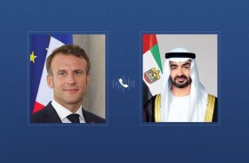 رئيس الدولة والرئيس الفرنسي: إقامة الدولة الفلسطينية الطريق لتحقيق أمن واستقرار الشرق الأوسط