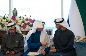 محمد بن زايد يستقبل أمين عام منظمة التعاون الإسلامي