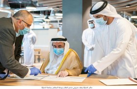 سلطان القاسمي يتفقد مشروعي منتدى الطلاب وردهة المطاعم بجامعة الشارقة