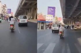 تضرب زوجها بالحذاء أثناء قيادته دراجة نارية