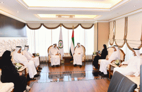 صقر غباش يستقبل رئيس البرلمان العربي