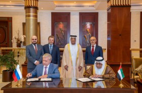 سعود بن صقر يشهد توقيع اتفاقية بين حكومتي رأس الخيمة ومدينة موسكو