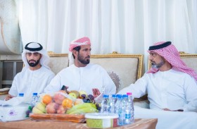 ولي عهد عجمان يقدم واجب العزاء في وفاة مهير علي الكتبي