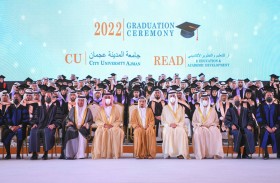 حميد النعيمي يدشن الشعار الجديد لجامعة المدينة عجمان ويكرّم الخريجين