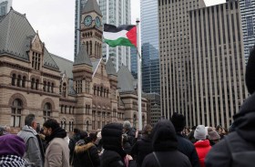 في تورنتو..رفع علم فلسطين لأول مرة بعد اعتراف كندا 