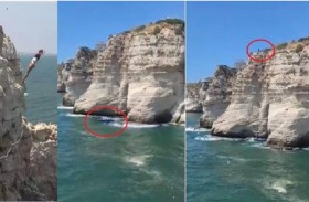 قصة سوري قفز من صخرة الروشة بلبنان 