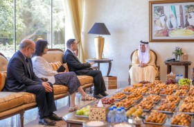 سعود بن صقر يستقبل سفير سويسرا