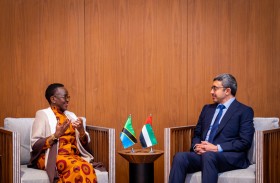 عبدالله بن زايد يلتقي وزيرة خارجية تنزانيا في نيويورك