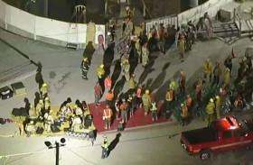 نجاة 31 عاملاً بعد انهيار نفق في لوس أنجليس