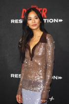 الممثلة الأمريكية جيمي تشونغ لدى حضورها العرض الأول لفيلم «دكستر القيامة» في قاعة أليس تالي في نيويورك. ا ف ب