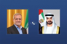 رئيس الدولة يؤكد خلال اتصال هاتفي مع الرئيس الإيراني..دعم الإمارات كل ما يعزز أمن المنطقة واستقرارها
