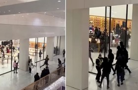 عصابة  تسطو على متجر آبل في 24 ثانية
