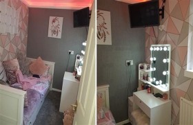 يحوّل كوخ الحديقة إلى غرفة نوم لابنته