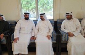 عبدالله بن سالم القاسمي يعزي في وفاة خلفان بن حريمل الشامسي